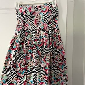 Floral No Boundaries strapless dress
